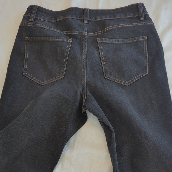 Denver Hayes Black Flare Wide Leg Jeans - Picture 10 of 14